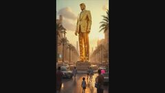 トランプ氏　ガザ地区の未来予想図を投稿　AI作成か　巨大な金のトランプ像も| TBS CROSS DIG with Bloomberg