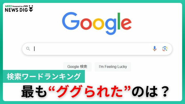 今年最も“検索”されたのは「ドジャース」Google検索ランキング…災害関連もランクイン 北陸では?|TBS NEWS DIG