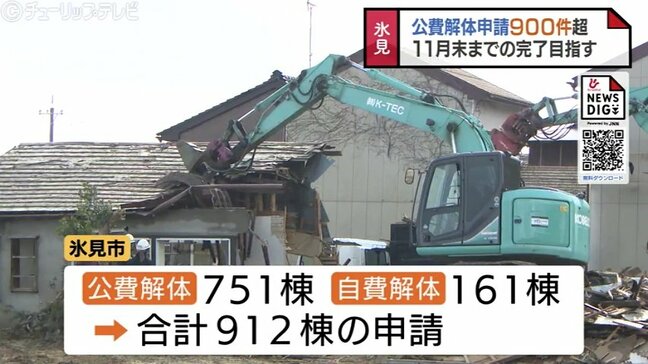 公費解体の申請９００棟以上に　能登半島地震で被災した富山・氷見市の住宅　災害公営住宅は7月着工|TBS NEWS DIG