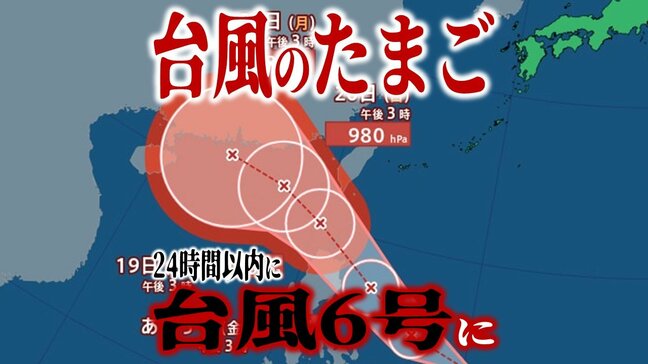 “台風のたまご”「熱帯低気圧a」発達しながら時速15kmで西へ　気象庁が発表の最新「台風情報」は…　24時間以内に「台風6号（ウィパー）」発生の可能性【最新の雨と風の予想シミュレーション・気象庁情報】|TBS NEWS DIG