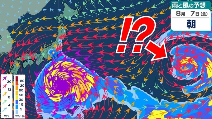 【台風情報+】台風13号は日本接近の可能性も　8月に最大瞬間風速75m/sの「猛烈な勢力」へ　“別の渦”がうしろに…　ダブル台風？　日本への影響は？　予想進路図／雨と風の予想シミュレーションあり|TBS NEWS DIG