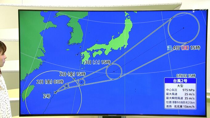 台風2号接近+梅雨前線による大雨　ピークは6月2日から　急激に災害の危険度が高まる恐れも【気象詳報】　|　静岡のニュース | SBSNEWS | 静岡放送