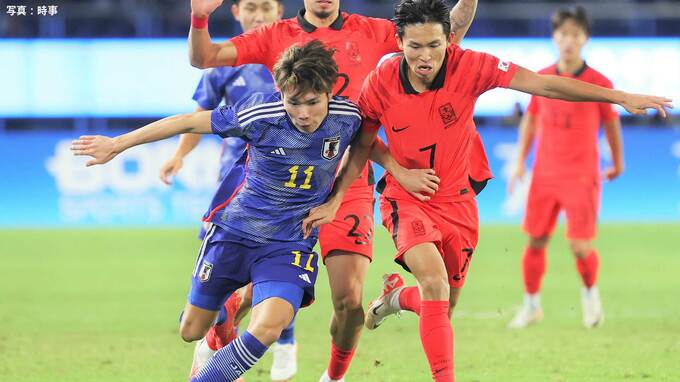 サッカー男子U-22日本代表、韓国に逆転負けで銀メダル...内野先制弾も1－2で13年ぶり金届かず、韓国は3連覇【アジア大会】|TBS NEWS DIG