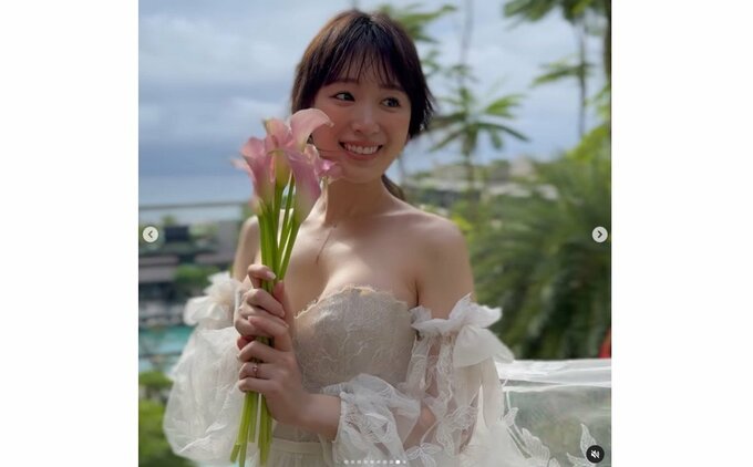 【元・乃木坂46】　高山一実さん　ウエディングドレス姿を公開　「幸せな撮影でした、、、」「Big loveです♡」|TBS NEWS DIG