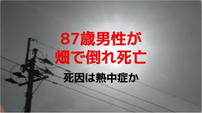 長崎市で87歳男性が畑で倒れ死亡　死因は熱中症か　2026年で長崎県内初の死者|TBS NEWS DIG