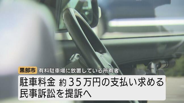 「いつ来てもある」放置車両なのか…駐車料金 35万円？ 北陸新幹線 “駅前駐車場”　市は苦渋の決断で民事訴訟へ　富山・黒部市|TBS NEWS DIG