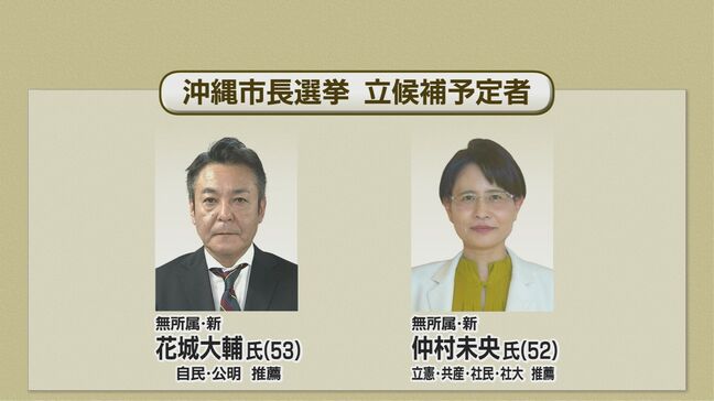 【沖縄市長選】新人2人の一騎打ちに 候補予定者の経歴・政策は|TBS NEWS DIG