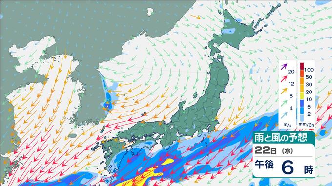 【天気予報】九州南部、沖縄は22日にかけ大雨警戒　北海道は平地で積雪の恐れも|TBS NEWS DIG