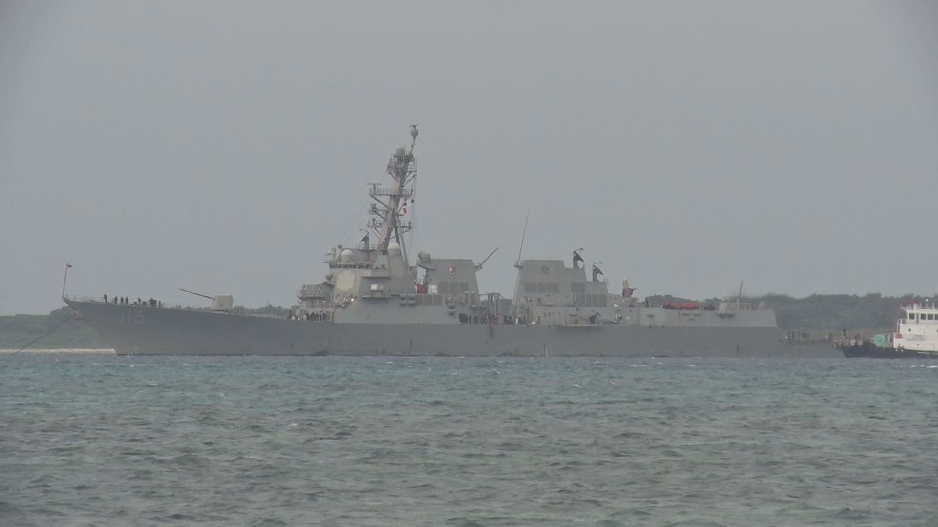 米駆逐艦「ラファエル・ペラルタ」が石垣港に寄港 住民らからは反対の