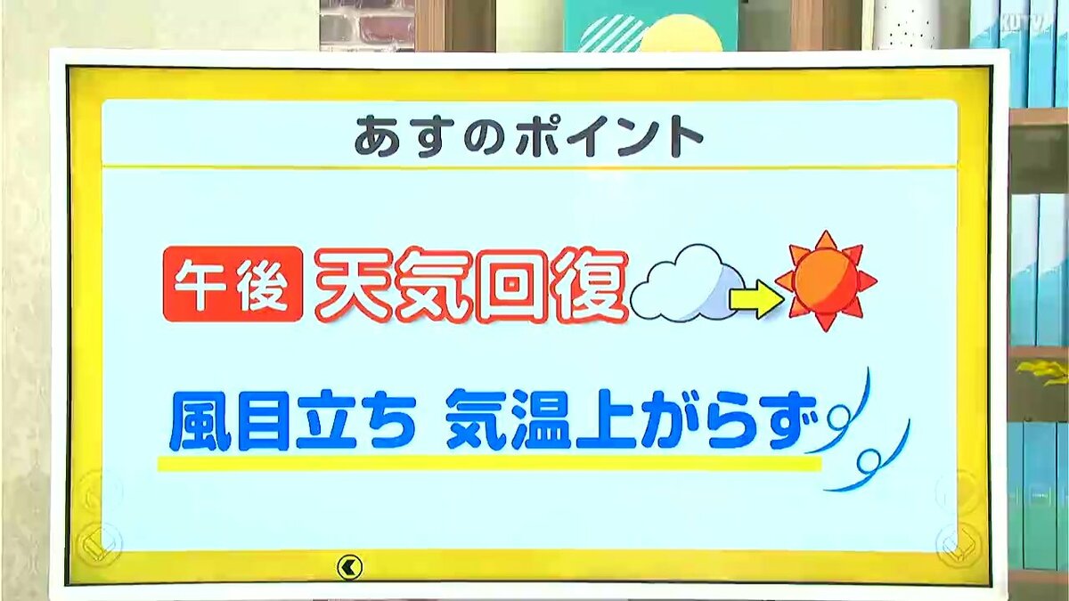 高知の天気　１日　午後から天気回復　山岸拓気象予報士が解説
