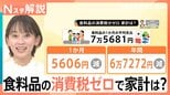 食料品「消費税ゼロ」4人家族で年間6万7272円減の試算、迫る選挙と「5兆円の減収」という厳しい現実【Nスタ解説】|TBS NEWS DIG