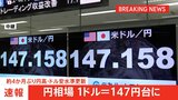 【速報】円相場1ドル=147円台に およそ4か月ぶりの円高・ドル安水準を更新|TBS NEWS DIG