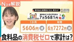 食料品「消費税ゼロ」4人家族で年間6万7272円減の試算、迫る選挙と「5兆円の減収」という厳しい現実【Nスタ解説】| TBS CROSS DIG with Bloomberg