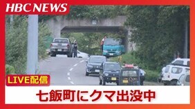 速報 北海道七飯町でヒグマ1頭出没 道路などに居座って駆けつけたハンターとにらみ合いか 周辺の函館新道の一部が通行止め|TBS NEWS DIG