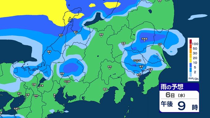【大雨情報】関東甲信　6日昼過ぎから夜のはじめ頃にかけ　“ゲリラ雷雨”に注意【雨のシミュレーション画像掲載】　関東北部　関東南部80ミリ　甲信60ミリ（～7日午前6時・多い所）気象庁|TBS NEWS DIG