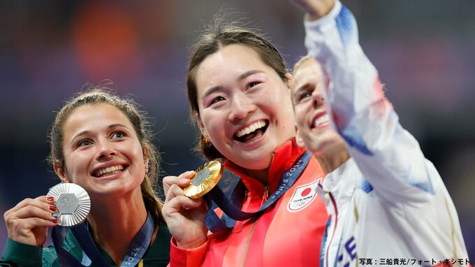 【パリ五輪陸上競技】女子やり投の北口榛花が世界陸上に続き金メダリストに　室伏広治と並ぶ偉業で“北口ブランド”確立への第一歩|TBS NEWS DIG