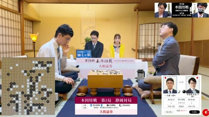 一力棋聖が井山本因坊に先勝　囲碁「本因坊戦」第1局　164手で白番中押し勝ち＝静岡市|TBS NEWS DIG