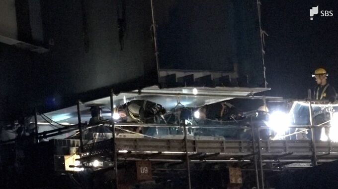 8人死傷事故の静清バイパス　事故現場で「橋桁」を橋脚におろす作業再開　日程に余裕持たせ作業＝静岡市清水区　|　静岡のニュース | SBSNEWS | 静岡放送