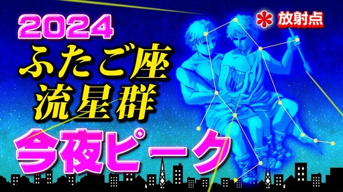 【ふたご座流星群】今夜ピーク  風強まる  晴れる地域は？【観察＆撮影のポイント／スマホで流星を撮るには】2024|TBS NEWS DIG
