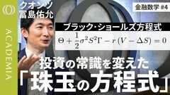 【ブラック・ショールズ方程式の正体】満期が近づくことによる損失＋原資産価格が上下することで平均的に得られる利益＋デルタヘッジに伴う資金繰りから発生する金利損益＝0／クオンツ冨島佑允【ACADEMIA】| TBS CROSS DIG with Bloomberg