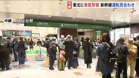 東北新幹線運転見合わせ(東京駅~盛岡駅間) 宮城県内の最大瞬間風速35メートル 駅舎の屋根が飛ばされる被害も|TBS NEWS DIG