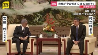 「中国は経済・民間交流に前向き」岩屋前外務大臣が中国・何立峰副首相と会談後コメント　台湾問題での“レッドライン”指摘受けるも| TBS CROSS DIG with Bloomberg