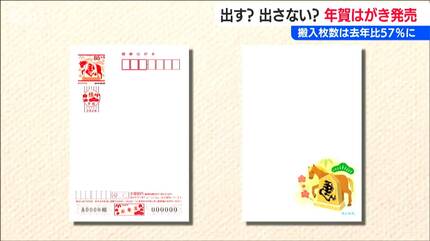 年賀状を出しますか？出しませんか？『年賀はがき』販売開始 搬入枚数