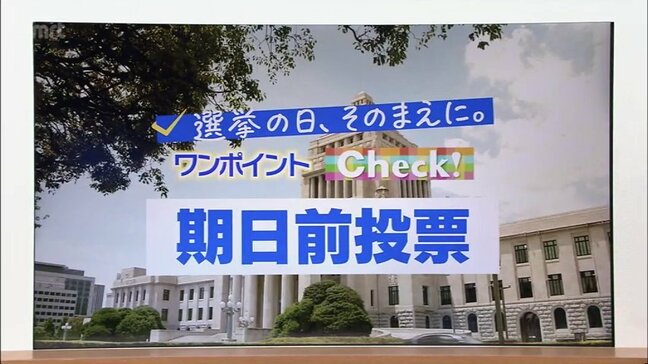 選挙の日、そのまえに。ワンポイントＣｈｅｃｋ！「期日前投票」|TBS NEWS DIG