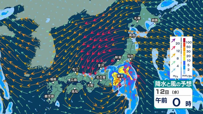 【 今後の雨 】10日(月)は急な強い雨や雷雨に注意　11日(火・祝)は台風15号の影響で北日本・東日本で大雨のおそれ【15日(土)午後3時までの雨風シミュレーション・10日正午更新】|TBS NEWS DIG