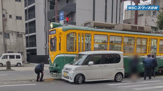 鹿児島市電と軽乗用車が接触する事故　右折車との事故頻発で交通局が注意喚起　|　鹿児島のニュース｜MBC NEWS｜南日本放送