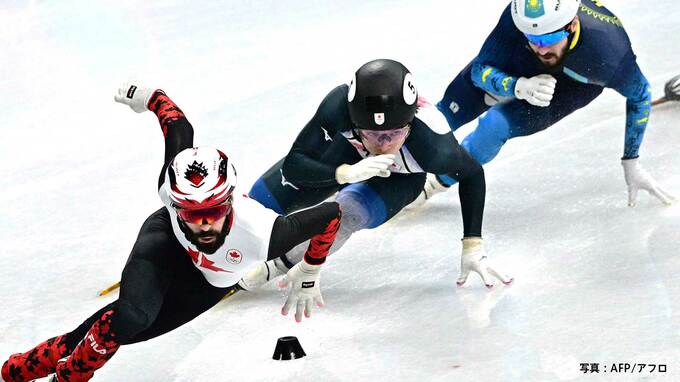 シュートトラック男子500m エース宮田将吾、組4位で予選敗退、吉永⼀貴は転倒に巻き込まれるも救済措置で準々決勝進出|TBS NEWS DIG