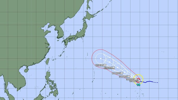 【台風情報】非常に強い台風13号(ドルフィン)　30日に“猛烈な勢力”に発達か...最大瞬間風速85メートルで南鳥島近海に接近見込み　進路予想を詳しく　今後の全国の天気を画像で　気象庁　|　山形のニュース│TUYテレビユー山形