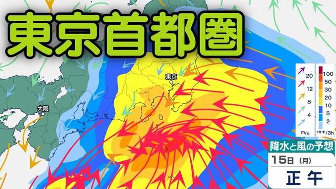 【東京首都圏】今後の天気は？東京・神奈川・千葉・埼玉・茨城、関東地方18日（木）まで1時間ごとの雨風シミュレーション【気象庁13日】|TBS NEWS DIG