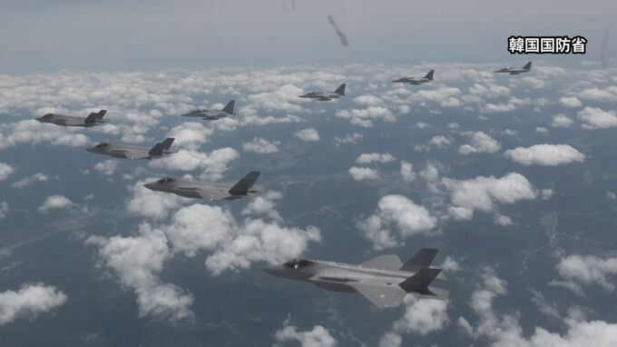 韓国軍、北朝鮮の人工衛星打ち上げ予告への対抗措置で戦闘機約20機投入し訓練