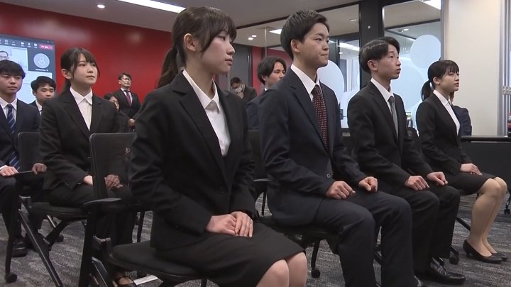 マスク外して入社式 盛岡市の飲料メーカー 13人の新戦力を激励 | TBS