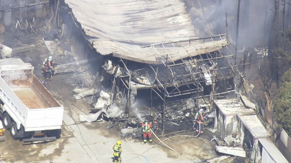 千葉県白井市の解体工事会社で火事 火ほぼ消し止められる けが人なし