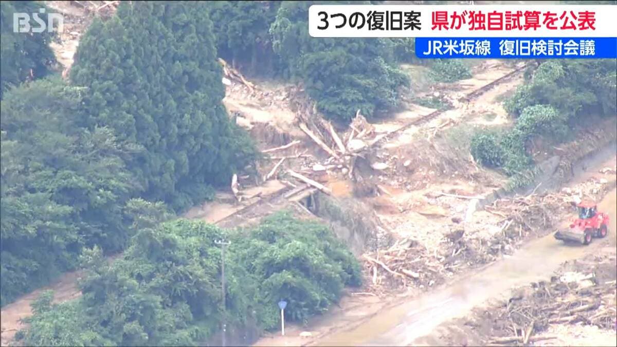 サムネイル_JR米坂線の復旧へ 新潟県が独自試算を公表　バスは4500～6000万円 上下分離や第三セクターは最大5億円超に