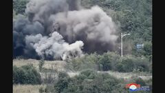 韓国軍「北朝鮮が軍公開の映像を無断使用か」道路爆破をめぐり| TBS CROSS DIG with Bloomberg