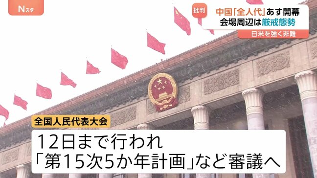 中国で全人代あす5日に開幕 低迷する中国経済への対応策は?経済の中期目標「第15次5か年計画」など審議|TBS NEWS DIG
