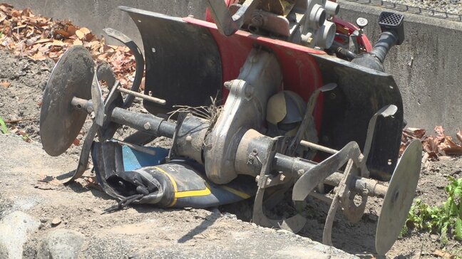 耕運機に右足を巻き込まれる 80代男性がケガ 現場は40㎝ほどの段差 山梨|TBS NEWS DIG