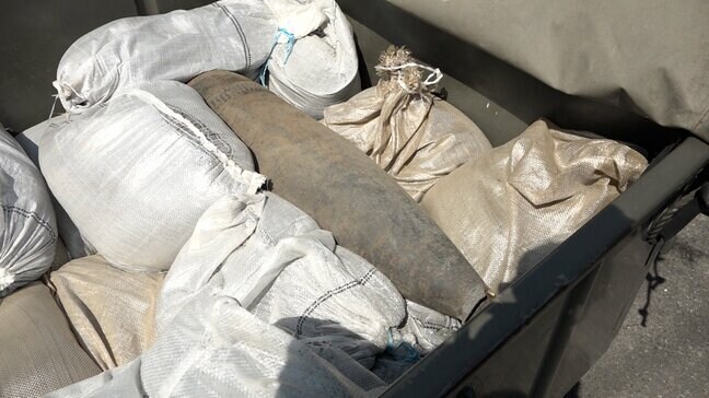 裾野市で見つかった不発弾を自衛隊などが処理 重さ約70キロ=静岡県|TBS NEWS DIG