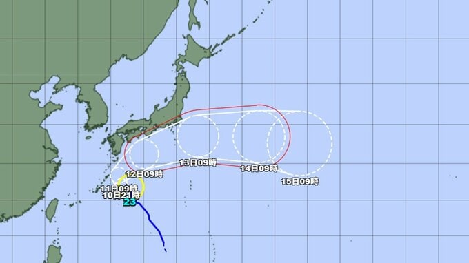 【台風情報】三連休中に日本列島に接近か　台風23号(ナクリー)の勢力と進路を詳しく　来週月曜日には関東地方に接近の可能性...最大瞬間風速45メートル予報　今後の天気を画像で　気象庁|TBS NEWS DIG