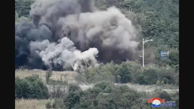 韓国軍「北朝鮮が軍公開の映像を無断使用か」道路爆破をめぐり|TBS NEWS DIG