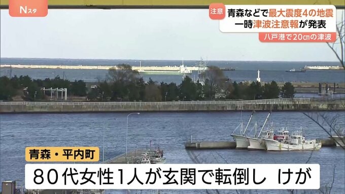 青森などで震度4　東北と北海道に一時津波注意報　八戸港で20cmの津波観測　後発地震注意情報は発表されず|TBS NEWS DIG