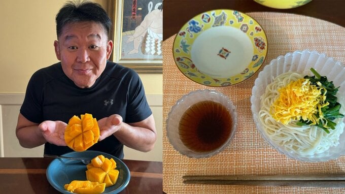 【 花田虎上 】　贈り物で届いた旬の味覚を家族で満喫 　「今までで一番熟れていて甘くて美味しい」　メキシコマンゴーや小豆島素麺に感謝|TBS NEWS DIG