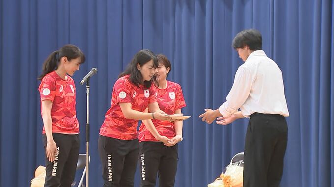 ホッケーの町から代表３人　パリオリンピック　ホッケー女子日本代表が母校訪問　|　BSSニュース | BSS山陰放送