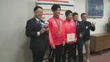デフリンピックで「金メダル」足立選手　6位入賞の須山選手が知事に結果報告　2人とも松江ろう学校教諭　「子どもたちにも自分も何かやりたいという気持ちになってもらえたら」　|　BSSニュース | BSS山陰放送