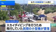 フランスで小型機墜落 11人死亡 スカイダイビングのため飛行、離陸直後に垂直に落下したという目撃情報も| TBS CROSS DIG with Bloomberg