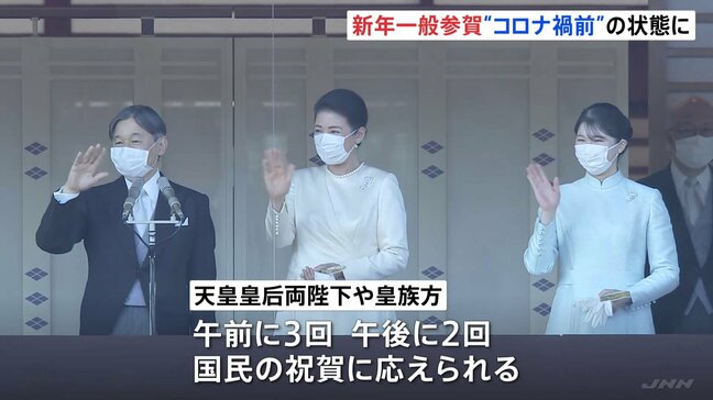 新年一般参賀 抽選無し1回の入場者コロナ禍前の2万人に 来年1月2日実施|TBS NEWS DIG