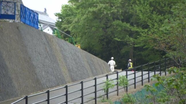 「みんなが安心して暮らせるように」 3人の犠牲者を出した松山城の斜面崩落 市の本格復旧工事始まる|TBS NEWS DIG